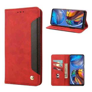 For Motorola Moto E32 Skin Feel Splicing Leather Phone Case(Red)