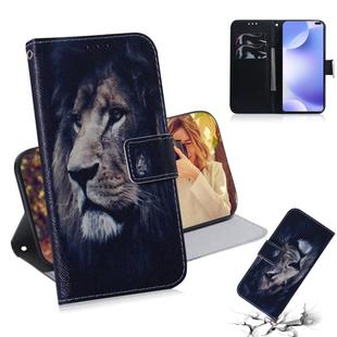 For Xiaomi Redmi K30 3D Colored Drawing Horizontal Flip Leather Case with Holder & Card Slot & Wallet(Lion)