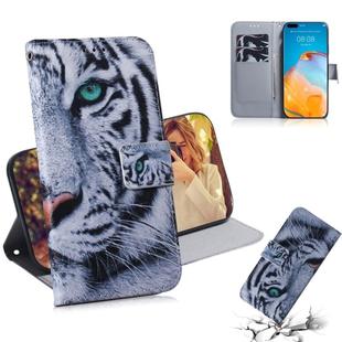 For Huawei P40 Pro 3D Colored Drawing Horizontal Flip Leather Case with Holder & Card Slot & Wallet(Tiger)