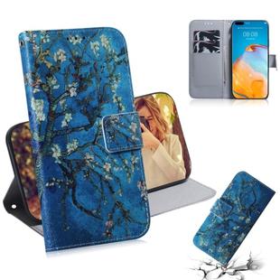 For Huawei P40 Pro 3D Colored Drawing Horizontal Flip Leather Case with Holder & Card Slot & Wallet(Prunus Armeniaca)