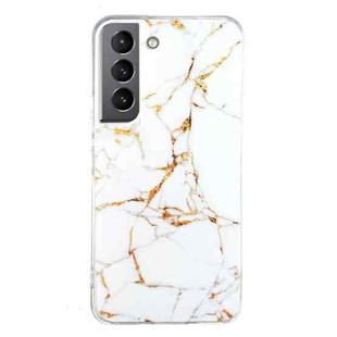 For Samsung Galaxy S22 5G IMD Marble Pattern TPU Phone Case(White)