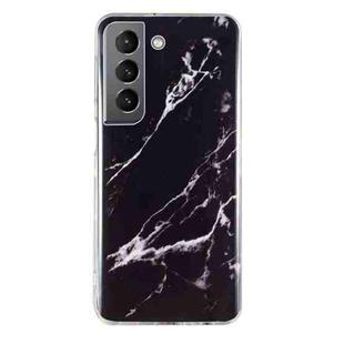 For Samsung Galaxy S22+ 5G IMD Marble Pattern TPU Phone Case(Black)