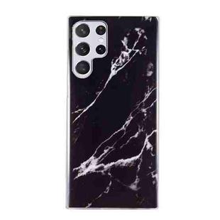 For Samsung Galaxy S22 Ultra 5G IMD Marble Pattern TPU Phone Case(Black)