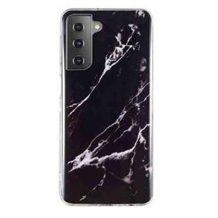 For Samsung Galaxy S21+ 5G IMD Marble Pattern TPU Phone Case(Black)