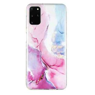 For Samsung Galaxy S20+ 5G IMD Marble Pattern TPU Phone Case(Pink Blue)