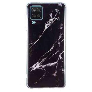 For Samsung Galaxy A12 5G IMD Marble Pattern TPU Phone Case(Black)