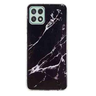 For Samsung Galaxy A22 5G IMD Marble Pattern TPU Phone Case(Black)