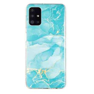 For Samsung Galaxy A51 IMD Marble Pattern TPU Phone Case(Green)