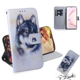 For Galaxy Note 10 Lite (A81) 3D Colored Drawing Horizontal Flip Leather Case with Holder & Card Slot & Wallet(Wolf)