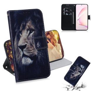 For Galaxy Note 10 Lite (A81) 3D Colored Drawing Horizontal Flip Leather Case with Holder & Card Slot & Wallet(Lion)