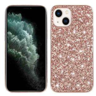 For iPhone 14 Glitter Powder TPU Phone Case (Rose Gold)