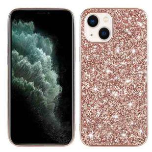 For iPhone 14 Plus Glitter Powder TPU Phone Case (Rose Gold)