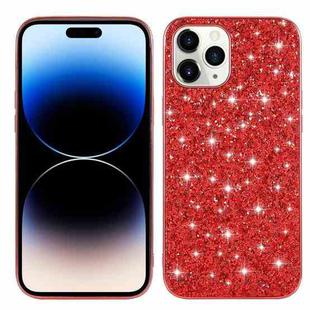 For iPhone 14 Pro Glitter Powder TPU Phone Case(Red)