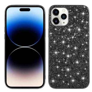 For iPhone 14 Pro Glitter Powder TPU Phone Case(Black)