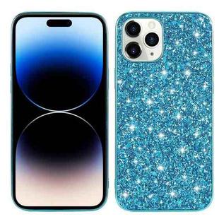 For iPhone 14 Pro Max Glitter Powder TPU Phone Case (Blue)