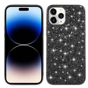 For iPhone 14 Pro Max Glitter Powder TPU Phone Case (Black)