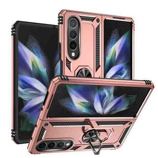For Samsung Galaxy Z Fold4 Shockproof TPU + PC Phone Case(Rose Gold)
