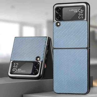 For Samsung Galaxy Z Flip4 5G Cross Pattern Slim PC Protective Phone Case(Blue)