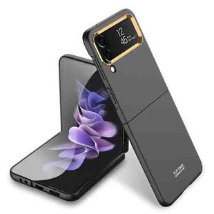 For Samsung Galaxy Z Flip4 GKK Ultra-thin Electroplating Lens Frame Phone Case(Black)