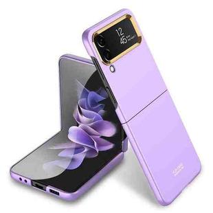 For Samsung Galaxy Z Flip4 GKK Ultra-thin Electroplating Lens Frame Phone Case(Purple)