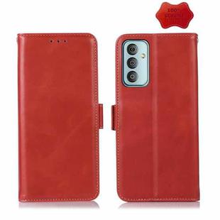 For Samsung Galaxy M13 4G Global Crazy Horse Top Layer Cowhide Leather Phone Case(Red)