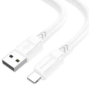 Borofone BX81 2.4A USB-C to 8 Pin Goodway Charging Data Cable, Length:1m(White)