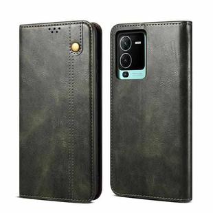 For vivo S15 Pro Oil Wax Crazy Horse Texture Leather Phone Case(Green)