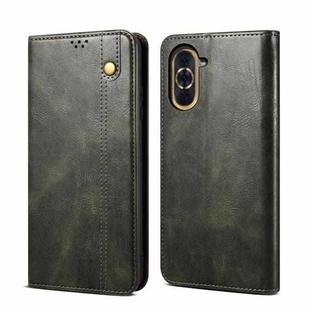 For Huawei Nova 10 4G Oil Wax Crazy Horse Texture Leather Phone Case(Green)