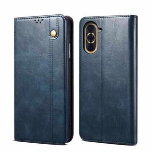 For Huawei Nova 10 4G Oil Wax Crazy Horse Texture Leather Phone Case(Blue)