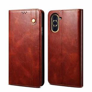 For Huawei Nova 10 4G Oil Wax Crazy Horse Texture Leather Phone Case(Brown)