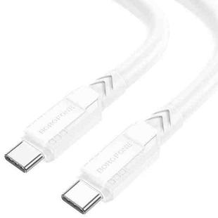 Borofone BX81 Type-C to Type-C Goodway 60W Charging Data Cable, Length:1m(White)