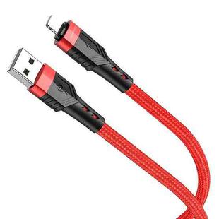 Borofone BU35 USB to 8 Pin Influence Charging Data Cable, Length:1.2m(Red)