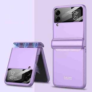 For Samsung Galaxy Z Flip4 GKK Magnetic Fold All-inclusive Protective Phone Case(Purple)