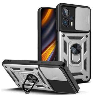 For Xiaomi Poco X4 GT Sliding Camera Design TPU + PC Phone Case(Silver)
