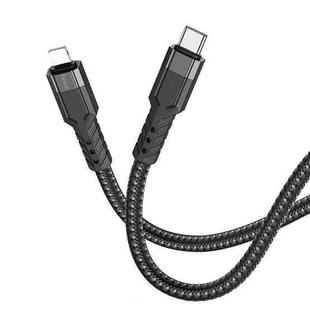 hoco U110 20W USB-C / Type-C to 8 Pin PD Charging Data Cable，Length：1.2m(Black)