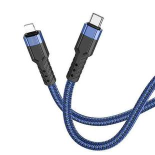 hoco U110 20W USB-C / Type-C to 8 Pin PD Charging Data Cable，Length：1.2m(Blue)