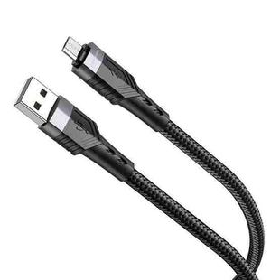 Borofone BU35 USB to Micro USB Influence Charging Data Cable, Length:1.2m(Black)