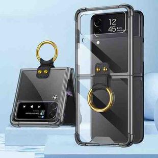 For Samsung Galaxy Z Flip4 GKK Airbag Protective Phone Case with Ring(Black)