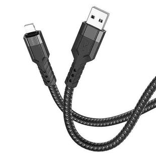 hoco U110 2.4A USB to 8 Pin Charging Data Cable，Length：1.2m(Black)