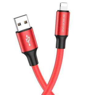 Borofone BX82 USB to 8 Pin Bountiful Charging Data Cable, Length:1m(Red)