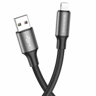 Borofone BX82 USB to 8 Pin Bountiful Charging Data Cable, Length:1m(Black)