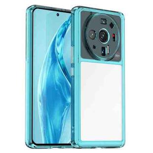 For Xiaomi 12S Ultra Colorful Series Acrylic + TPU Phone Case(Transparent Blue)