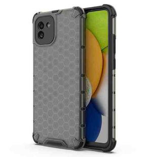 For Samsung Galaxy A03 EU Version Honeycomb PC + TPU Phone Case(Black)