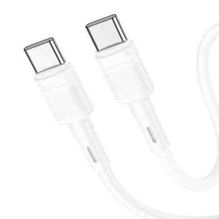 hoco X83 60W USB-C / Type-C to USB-C / Type-C Victory Charging Data Cable，Length：1m(White)
