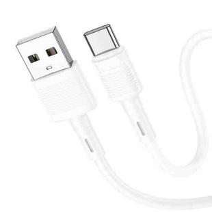 hoco X83 3A USB to USB-C / Type-C Victory Charging Data Cable，Length：1m(White)