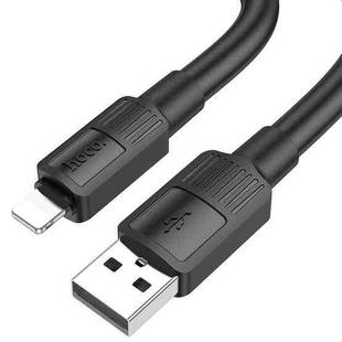 hoco X84 2.4A USB to 8 Pin Solid Charging Data Cable，Length：1m(Black)