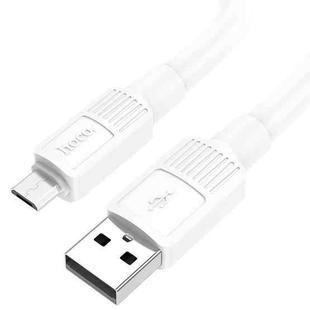 hoco X84 2.4A USB to Micro USB Solid Charging Data Cable，Length：1m(White)