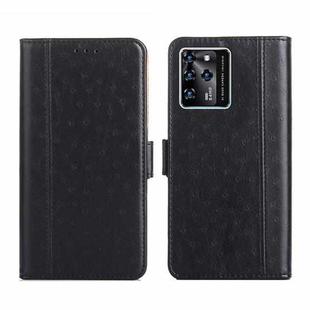 For ZTE Blabe V30 Ostrich Texture Flip Leather Phone Case(Black)