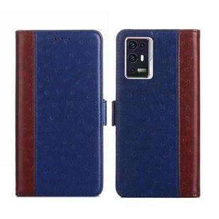 For ZTE Axon 30 Pro 5G Ostrich Texture Flip Leather Phone Case(Blue)