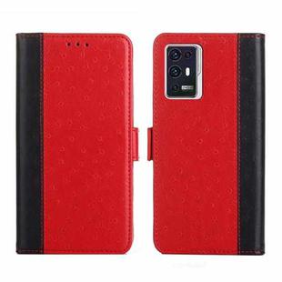 For ZTE Axon 30 Pro 5G Ostrich Texture Flip Leather Phone Case(Red)